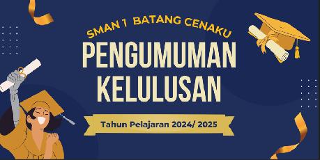 Pengumuman kelulusan Siswa SMA Negeri 1 Batang Cenaku Tahun Pelajaran 2024 / 2025